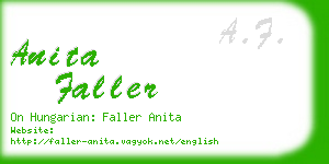 anita faller business card